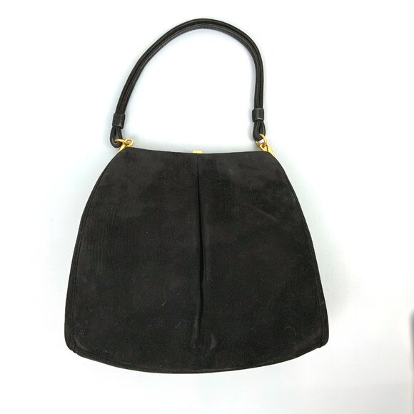 Vintage Coblentz Original Black Perma Suede Evening Bag Purse - Picture 5 of 16